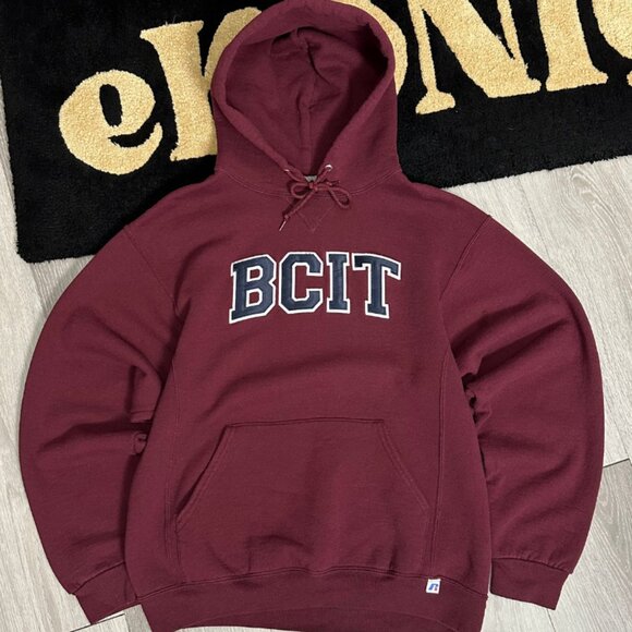 Russell Athletic BCIT Collegiate Men's Maroon/Burgundy Hoodie - Size Medium - Picture 1 of 7